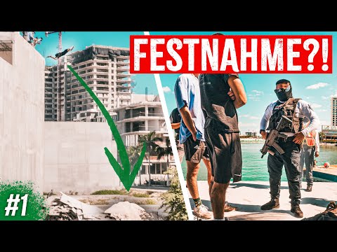 ILLEGAL 10M JUMP?! | We got THREATENED by a GUN! | El Schlapo - Cancún, Mexico