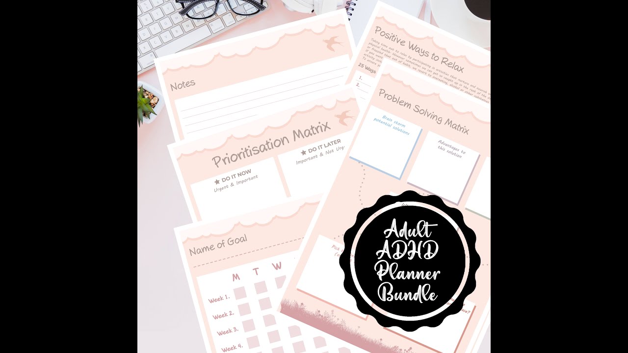 ADHD Printable Planner Bundle