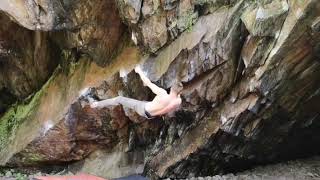 Video thumbnail of Enchantress (sans kneebar), 8A. Forest Rock