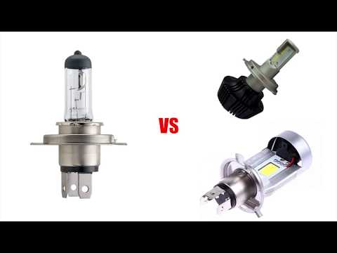 LED vs HALOGEN - HS1/H4 motorcycle/scooter bulbs comparison