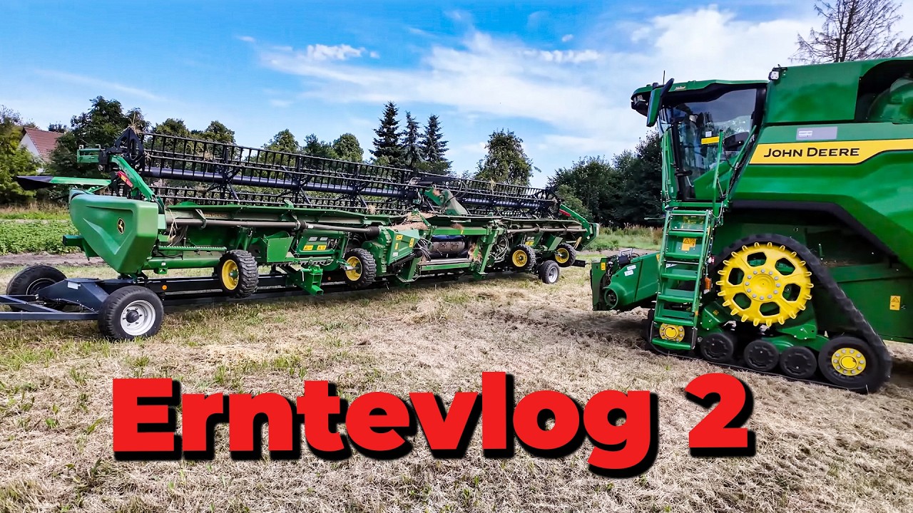 Vlog #448.  95 Hektar Bio-Gerste durch & Groundspeed-Automation im Diestelnest-Test