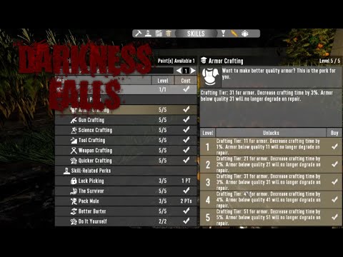 Beginner Tips for 7 Days to Die Darkness Falls v3.4 - "Skills & Perks" - New Version