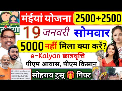 16 जनवरी | बाकी जिलों में आज 2500+2500🎁 maiya yojana ka paisa kab milega? maiya Samman yojana