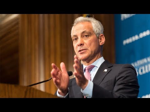 Chicago Mayor Rahm Emanuel speaks at The National Press Club
