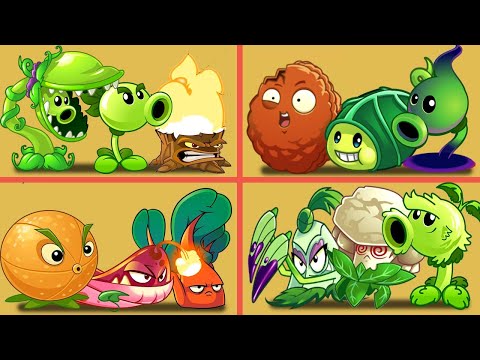 Random 4 Team OLD Plants Vs 4 Team Zombies - Who Will Win? - Pvz 2  v9.6.1 Battlez