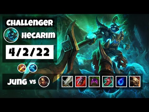 Hecarim 11.6 S11 Jungle Challenger Replay (4/2/22) - KOREAN