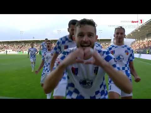 Sergiu Buș, gol superb din voleu cu Paksi! Corvinul deschide scorul