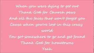 Carrie Underwood Thank God for Hometowns Lyrics
