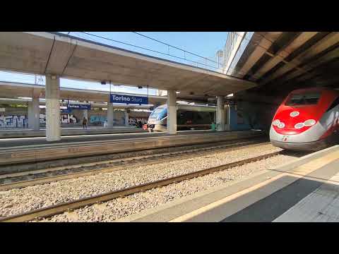 ETR500 in transito alla stazione di Torino stura