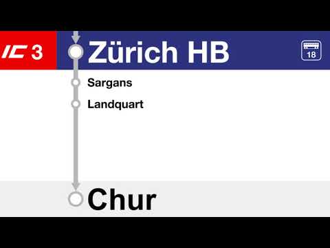 SBB Ansagen - IC3 Basel SBB – Zürich HB – Chur