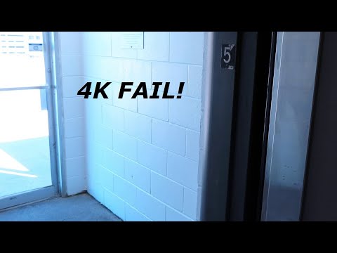 4K: Kimball bros. traction elevator at 1318 M St garage, Lincoln NE