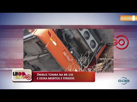 í”NIBUS TOMBA NA BR-135 E DEIXA MORTOS E FERIDOS
