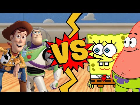 M.U.G.E.N Battles | Woody/Buzz Lightyear vs SpongeBob/Patrick | Toy Story vs SpongeBob SquarePants