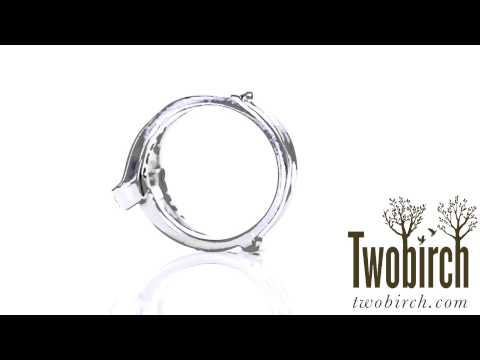 0.5ct. Round Channel Set Bypass Twist Jacket Ring Guard - TwoBirch TB-GUARD-0036-WG-H