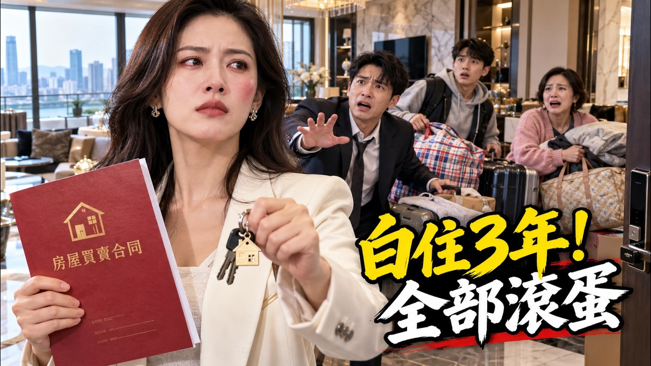 小叔子一家白住我房子3年，我只說房子太擠，竟被連扇6耳光！丈夫還叫我忍，我轉身賣掉850萬婚房，讓他