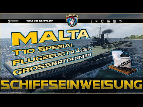 MALTA [T10 CV] - Review zum Kohleflugzeugträger! - World of Warships [Deutsch]