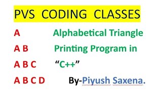 Alphabetical Triangle Printing Program in C++