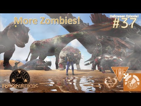 Zombie Dinosaurs in Ark! Happy Halloween! Pugnacia Parados Ragnarok #36 Ark Survival Evolved Modded