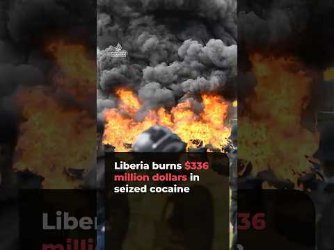 Liberia burns 4.2 metric tons of cocaine after record drug seizure | #AJ shorts