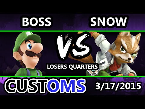 S@X Customs - Boss (Lugi) Vs. Snow (Fox) Losers Quarters - Super Smash Bros 4 Wii U