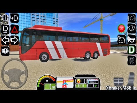 Offroad Modern Bus Drive:Coach Simulator 2020 #4 - New Red Bus Unlocked - Android Gameplay FHD