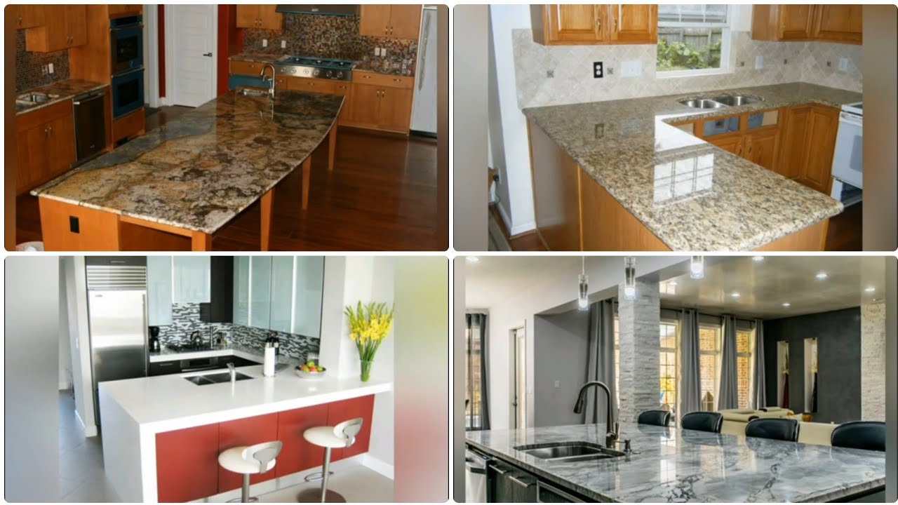 Top 50 Modern Kitchen Countertops Design Ideas | Nano White Granite Kitchen Designs | Kitchen Sink