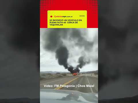 Un vehículo se incendió en Ruta 40 camino a Tricao Malal