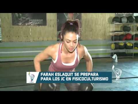 Farah Eslaquit se prepara para los JCA en fisicoculturismo
