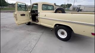 1968 Ford F-250 Camper Special Start Up and Interior Video