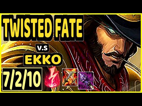 DOPA (APDO) (TWISTED FATE) vs EKKO - 7/2/10 KDA MID GAMEPLAY - KR Ranked DIAMOND