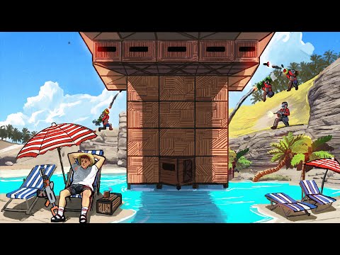 A ZERG tried to DESTROY my RARE OASIS base - Rust Solo