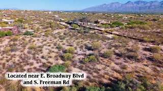 4.21 Acres | Pima County, AZ | Near E Broadway Blvd & S Freeman Rd | Aerial Land Tour