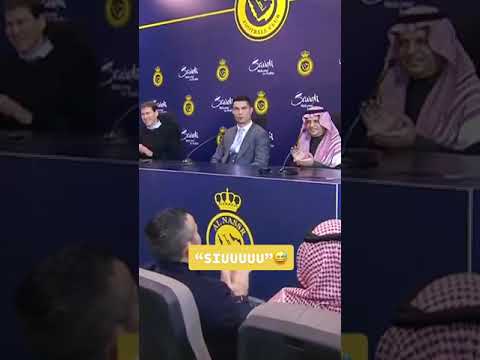Members of the media shouted “SIUUU” during Ronaldo’s press conference 😂 