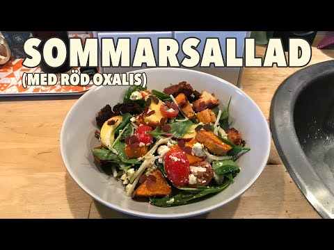 Sommarsallad (med röd oxalis) | Veckans recept 66