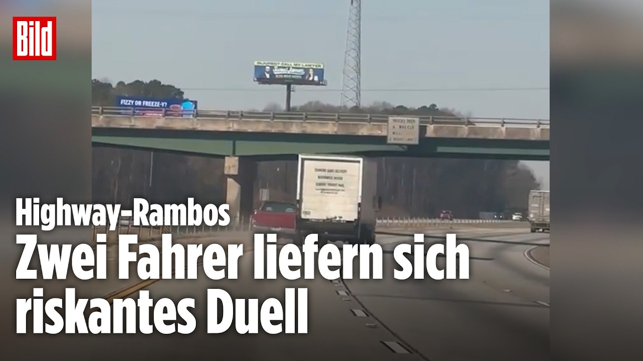 Zoff auf der Straße: Highway-Rambos liefern sich Duell
