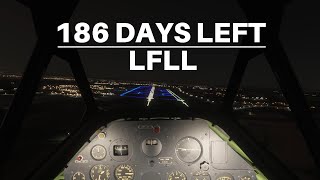 T-6 Texan Landing at Lyon Saint Exupéry Airport