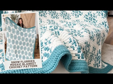 Snow Flurries Mosaic Blanket - Overlay Mosaic Crochet