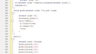 Stack implementation using linked list in C language Part 4 of 4