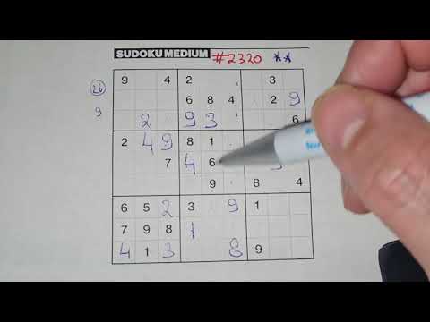 Our Daily Sudoku practice continues. (#2320) Medium Sudoku puzzle. 02-13-2021