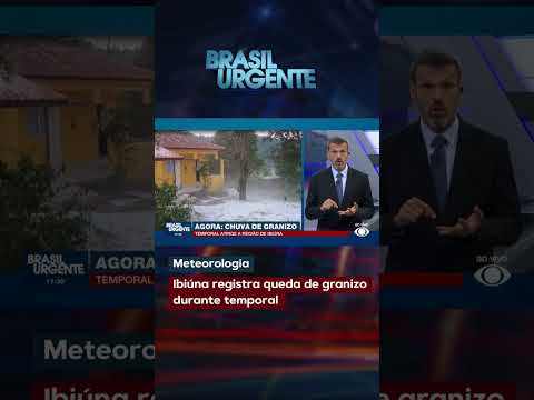 Ibiúna registra queda de granizo durante temporal