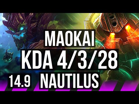 MAOKAI & Ashe vs NAUTILUS & Kai'Sa (SUP) | Rank 5 Maokai, 4/3/28 | JP Grandmaster | 14.9