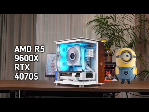 Micro ATX Mini Tower Pc Build AMD R5 9600X with RTX 4070 super mini