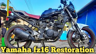 yamaha fz16 restoration | motorcycle restoration india | full bike painting & restoration