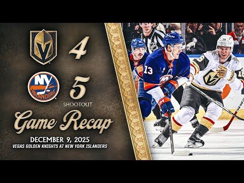 HIGHLIGHTS | New York Islanders 5, Vegas Golden Knights 4, SO | Dec. 9, 2025