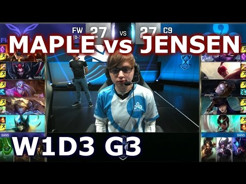 C9 vs FW W1D3 - MAPLE vs JENSEN Player Experience Stream | Group B LoL S6 World Championship 2016