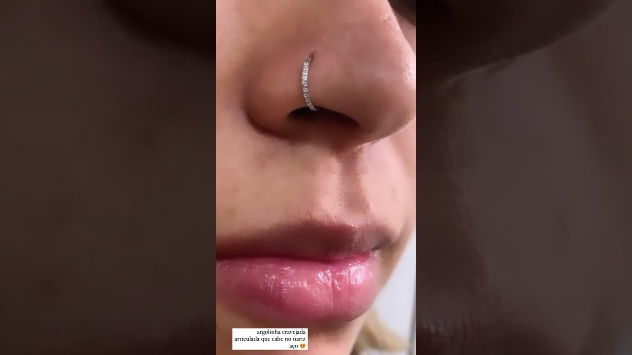 piercing para aba do nariz aço cirurgico