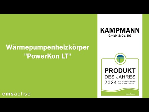 KAMPMANN - Wärmepumpenheizkörper "PowerKon LT" | Produkt des Jahres 2024 | emschse