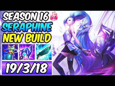 NEW BUILD - SEASON 16 SERAPHINE MID ONE-SHOT - NEW ITEMS | How To Play Seraphine | League of Legends