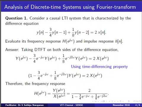 Analysis of Discrete-time Systems - Example Problems