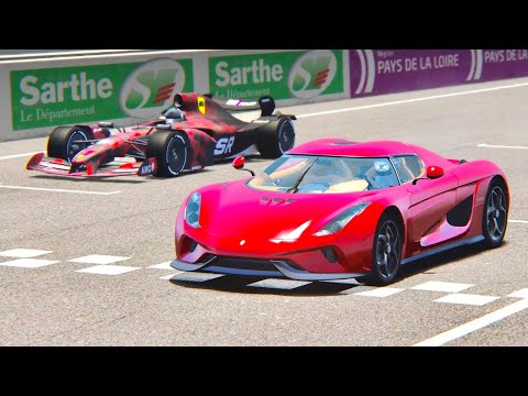 2021 Formula Rapide vs Koenigsegg Regera engine F1 2004 - Le Mans